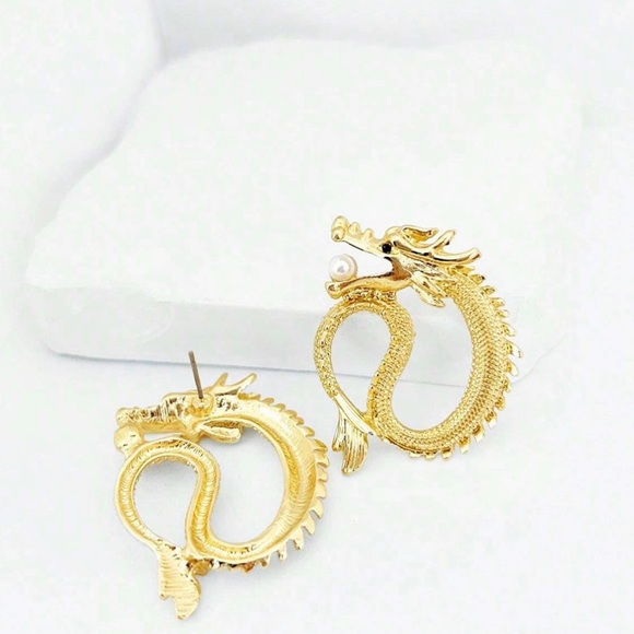 Chinese Dragon Pearl~ Loong Asian Zodiac Treasure Mythical Creature Monster Stud - Picture 16 of 16